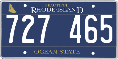 RI license plate 727465