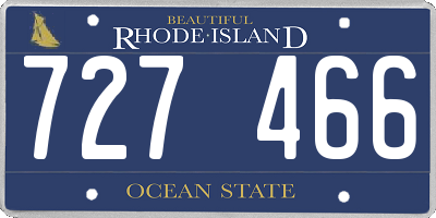 RI license plate 727466
