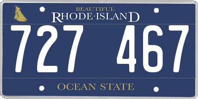 RI license plate 727467