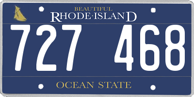 RI license plate 727468