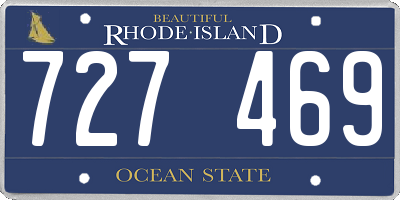 RI license plate 727469