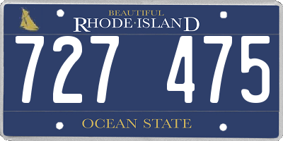 RI license plate 727475