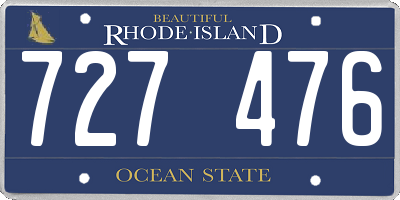 RI license plate 727476