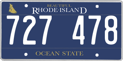 RI license plate 727478