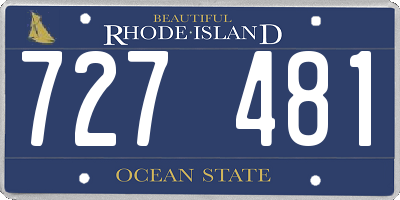 RI license plate 727481