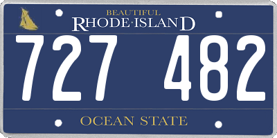 RI license plate 727482