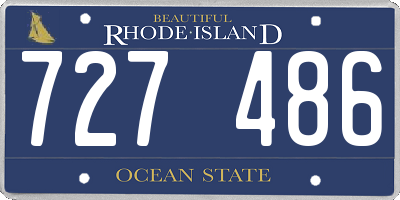 RI license plate 727486