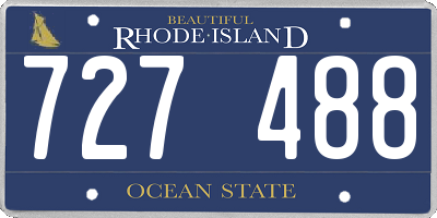 RI license plate 727488