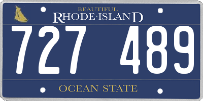 RI license plate 727489
