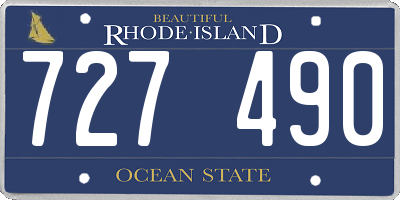 RI license plate 727490
