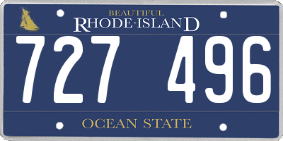 RI license plate 727496