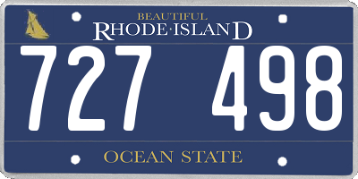 RI license plate 727498