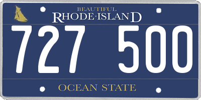 RI license plate 727500