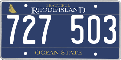 RI license plate 727503