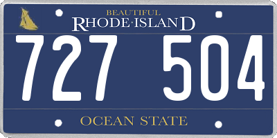 RI license plate 727504