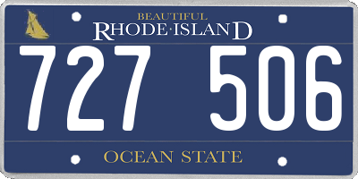 RI license plate 727506
