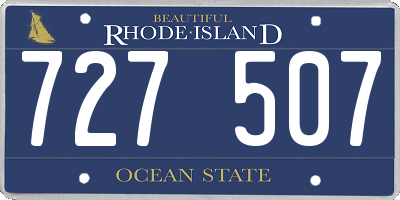 RI license plate 727507
