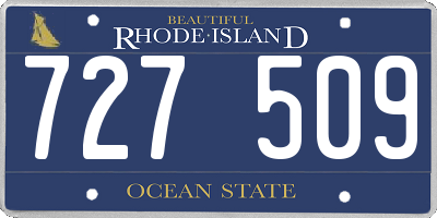 RI license plate 727509