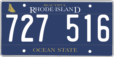RI license plate 727516