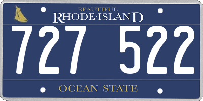 RI license plate 727522