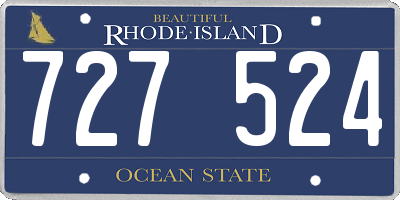 RI license plate 727524