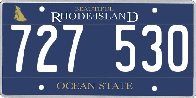 RI license plate 727530