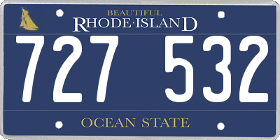 RI license plate 727532