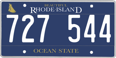RI license plate 727544