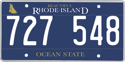 RI license plate 727548