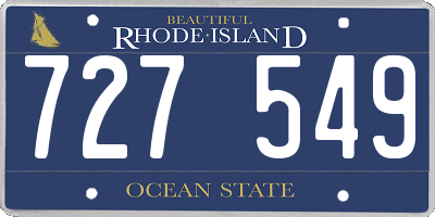 RI license plate 727549