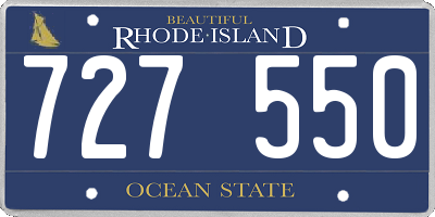 RI license plate 727550