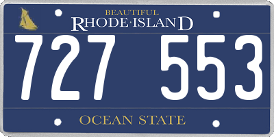 RI license plate 727553