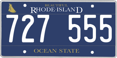 RI license plate 727555