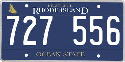 RI license plate 727556