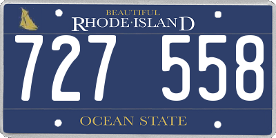 RI license plate 727558