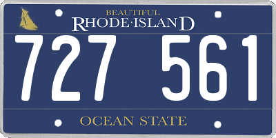 RI license plate 727561