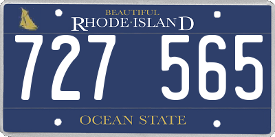 RI license plate 727565