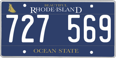 RI license plate 727569