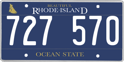 RI license plate 727570