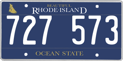 RI license plate 727573