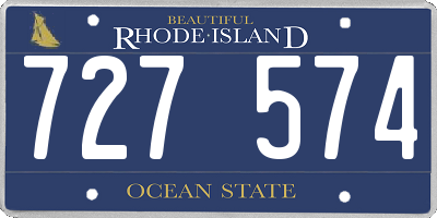 RI license plate 727574