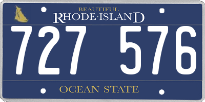 RI license plate 727576
