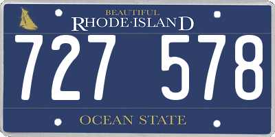 RI license plate 727578