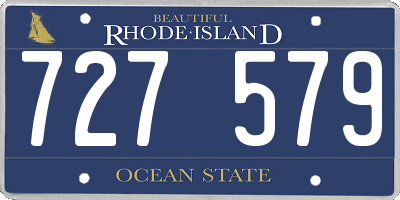 RI license plate 727579