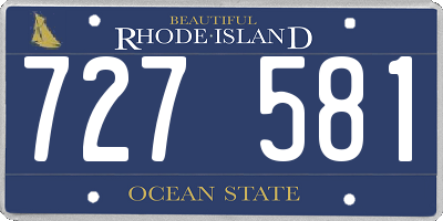 RI license plate 727581