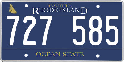 RI license plate 727585