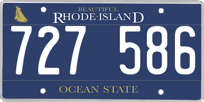 RI license plate 727586
