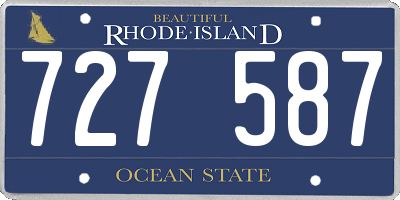 RI license plate 727587