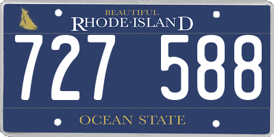RI license plate 727588