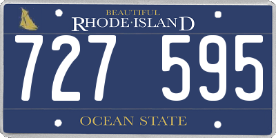RI license plate 727595
